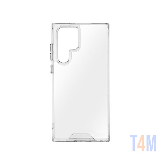 Capa de Silicone com Cantos Dura para Samsung Galaxy S22 Ultra Transparente